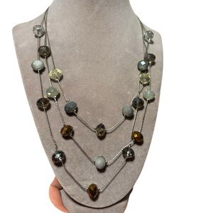 Ali-Khan 3 layer beaded necklace